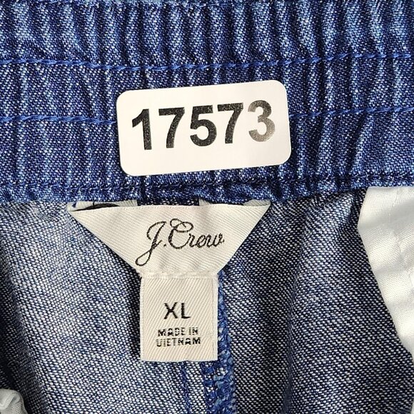 J Crew Pants Womens XL Blue Tie Waist Denim Camp Pant High Rise Drawstring Jean - Picture 10 of 12